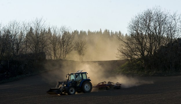 DSC01990 Vårharvning kring åkerholmar - Ölmstad Småland v2ss - foto KP Hasund